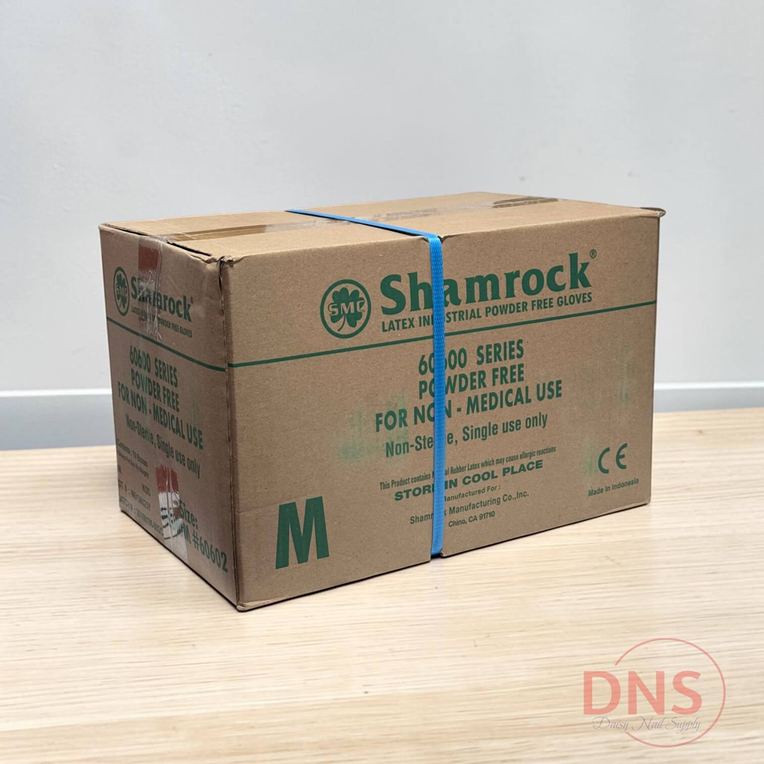 Shamrock Latex Industrial Powder Free Glove - Size M (1 Case of 1000 Gloves)