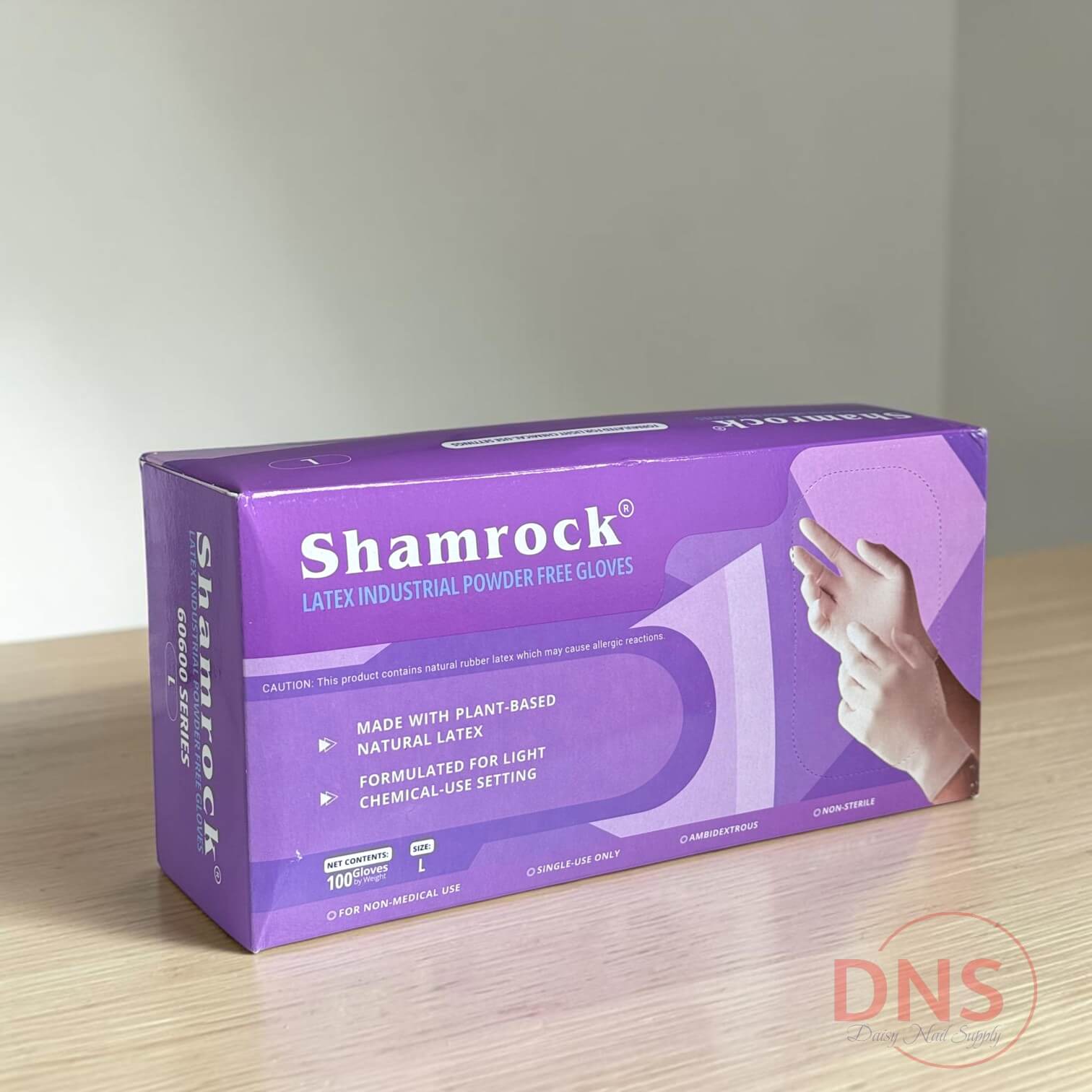 Shamrock Latex Industrial Powder Free Glove - Size L (1 Case of 1000 Gloves)