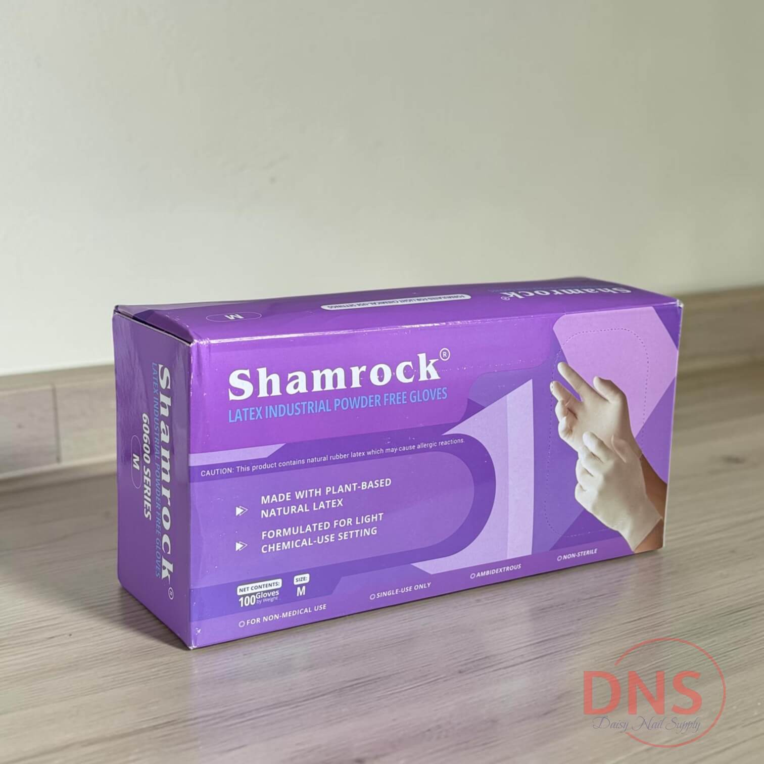 Shamrock Latex Industrial Powder Free Glove - Size M (1 Case of 1000 Gloves)