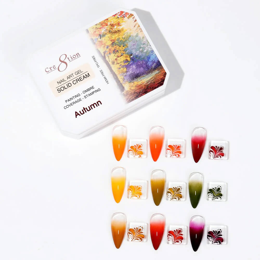 Cre8tion Nail Art Gel - Solid Cream Collection - Autumn