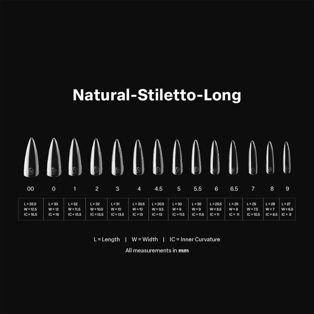 Gel X Natural Stiletto Long (Box of 600 Tips)