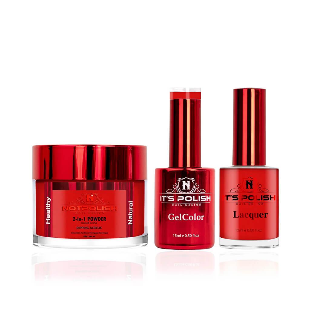 NotPolish Trio Gel + Lacquer + Dip Powder - M 59 Fire Engine