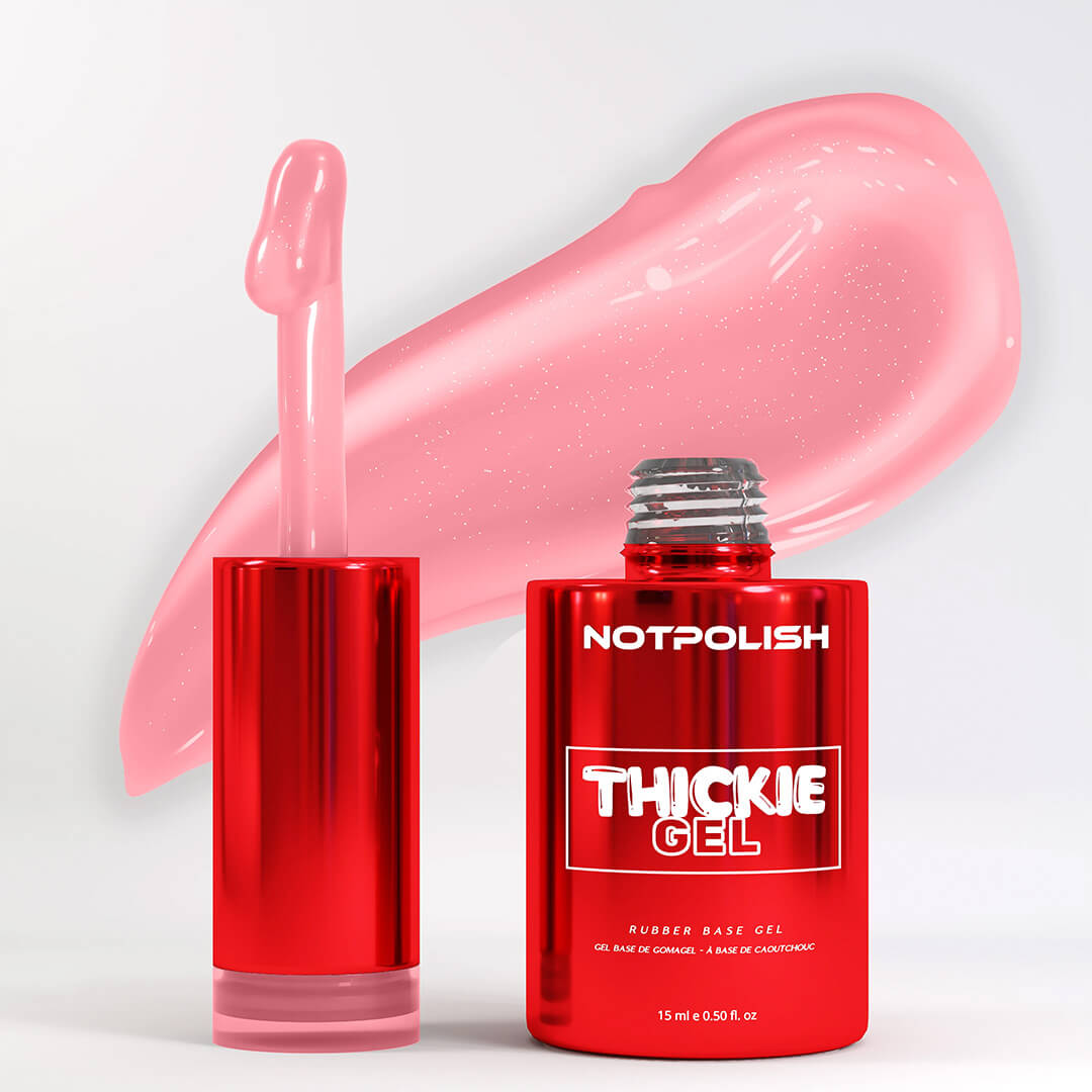 Notpolish Rubber Base Gel THICKIE GEL 0.5 Oz - TG15 NERVOUS TINT