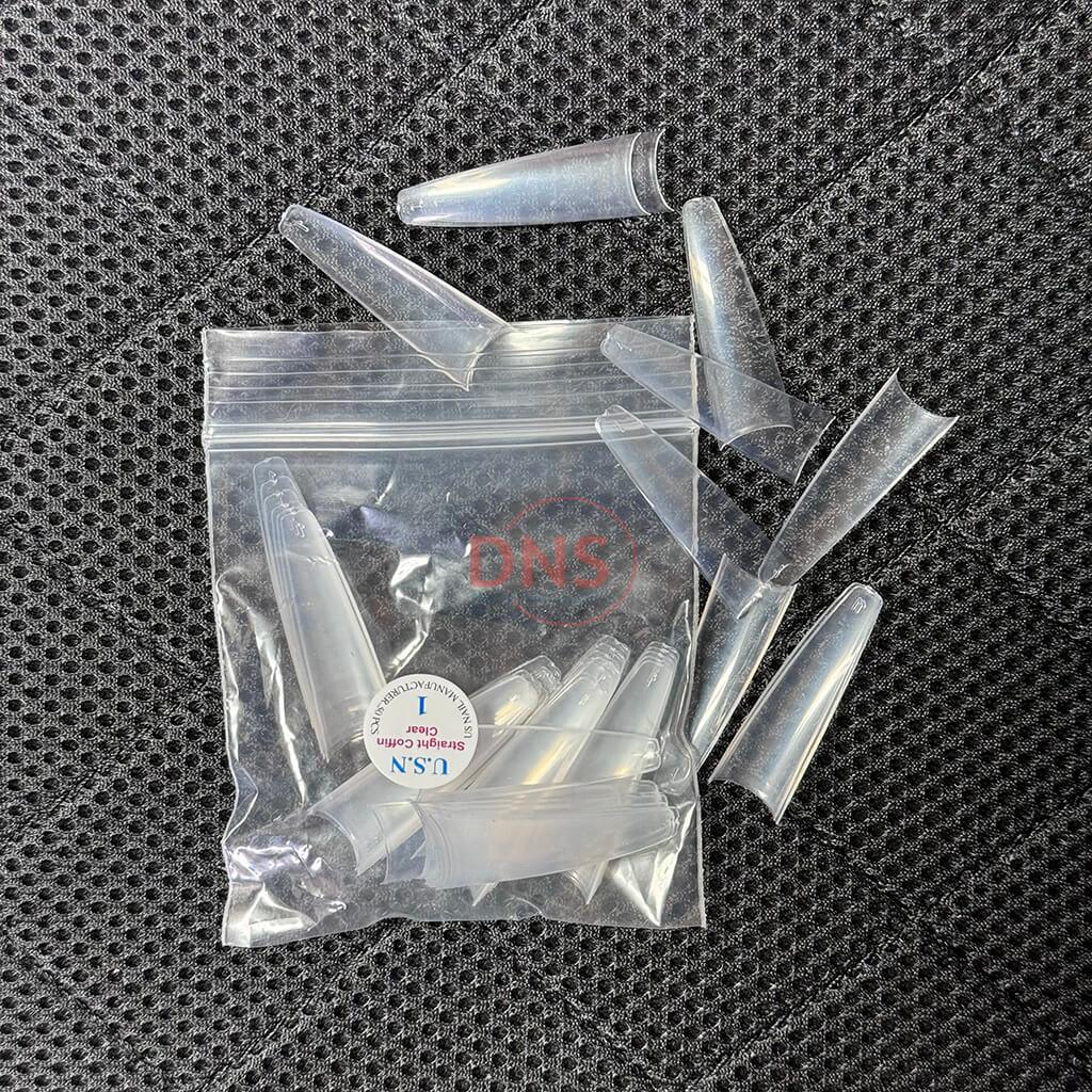 USN Straight Coffin Clear Tip (50 Tips/Small Bag)