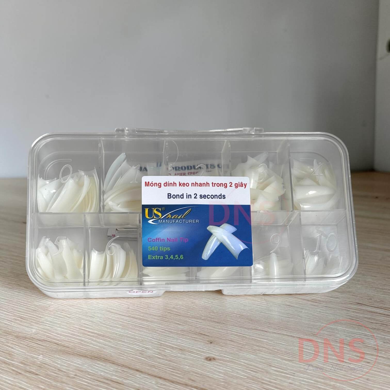 US Nail Manufacturer - Coffin Nail Tip 540 Tips/Box
