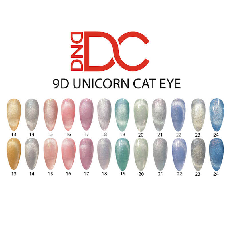 DND DC Gel Polish 9D Cat Eye 0.5 Oz - Unicorn #19 – Aqua Freckles
