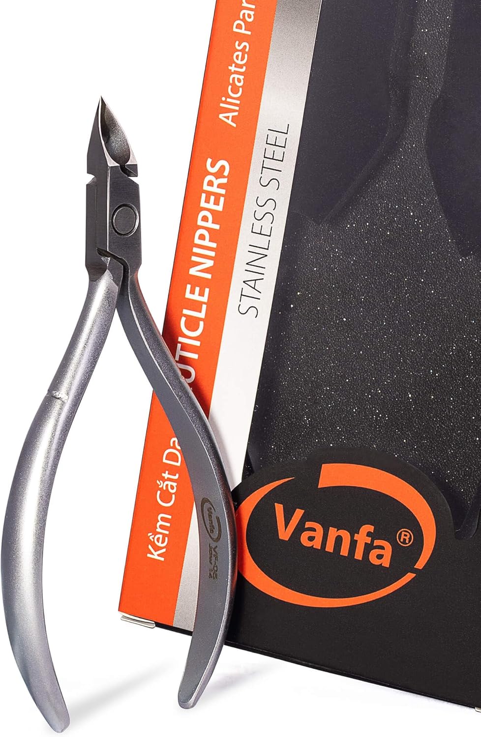 Vanfa Cuticle Nipper - Stainless Steel - Square Head - Single Spring - VF05 Jaw #14