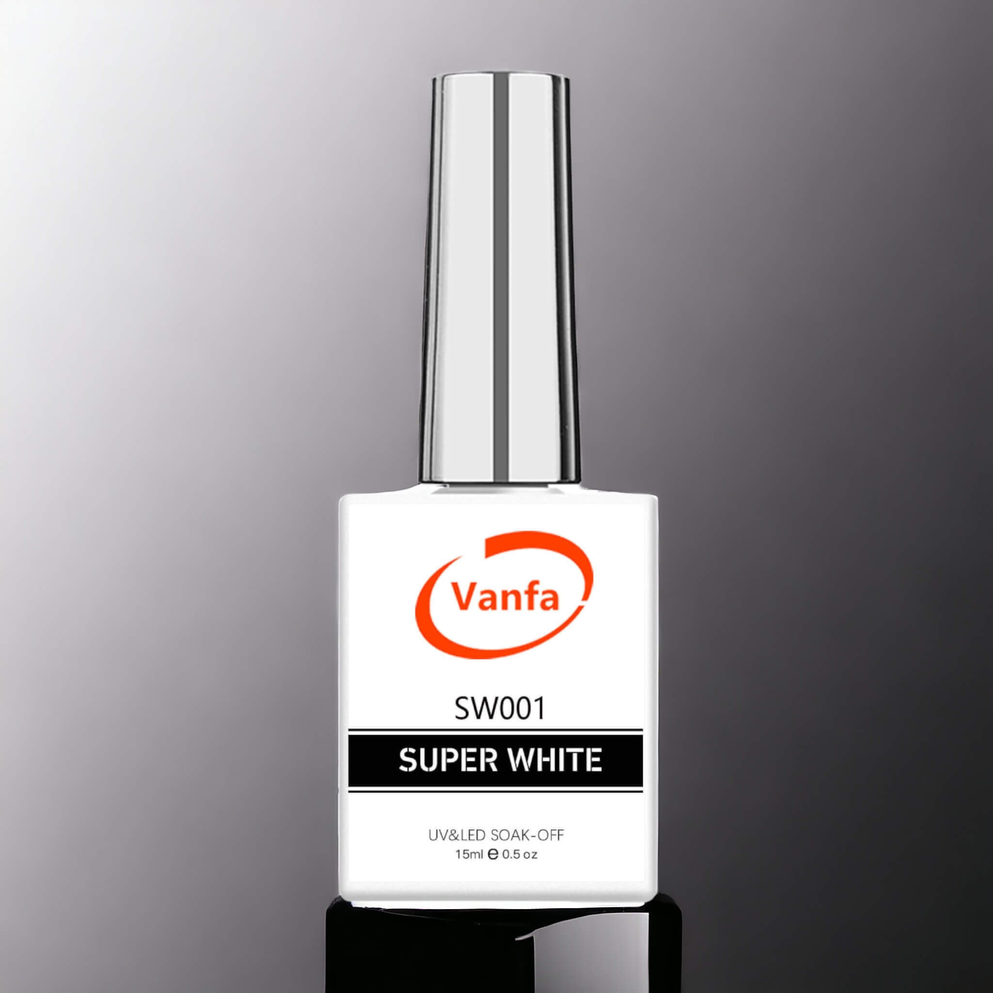 VANFA Soak Off Gel 0.5 Oz Super White SW001