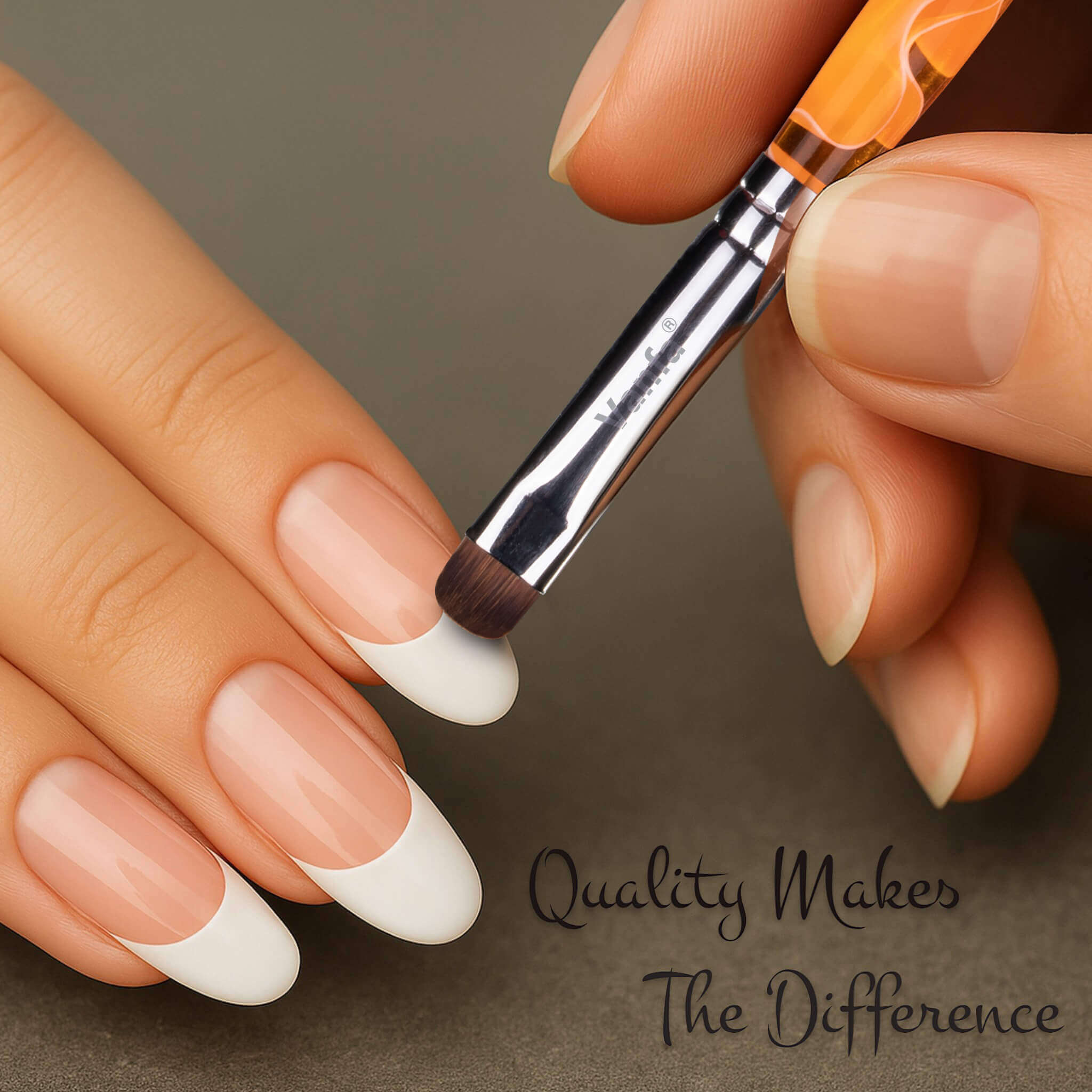 Vanfa French Brush for Nails, Clean up brush for Gel Nail Polish R12
