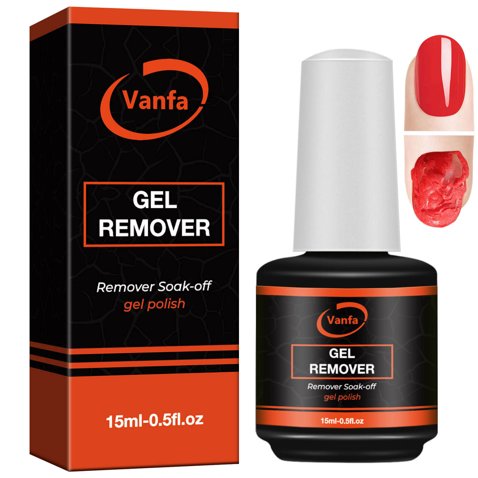 Vanfa Gel Nail Polish Gel Remover 0.5 Oz