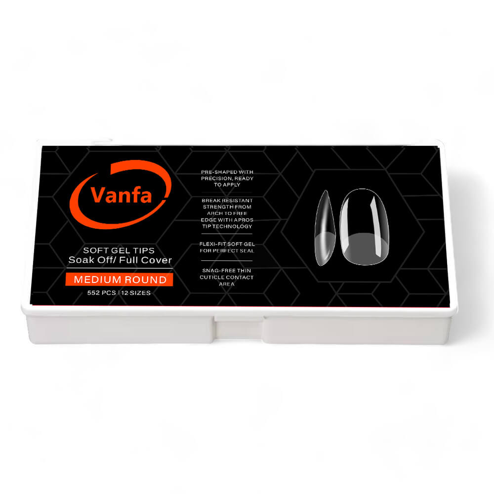 Vanfa Soft Gel Tip for Nail Extensions *Pick any size*