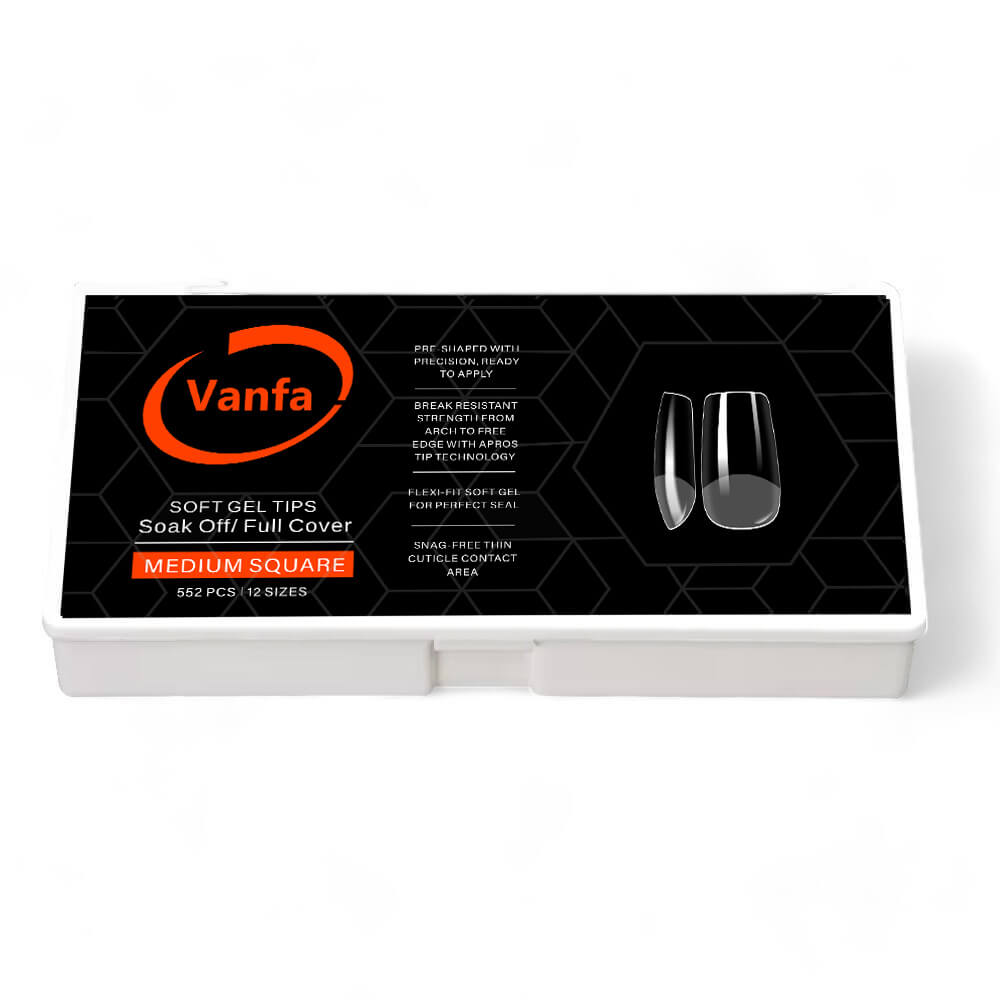 Vanfa Soft Gel Tip for Nail Extensions *Pick any size*