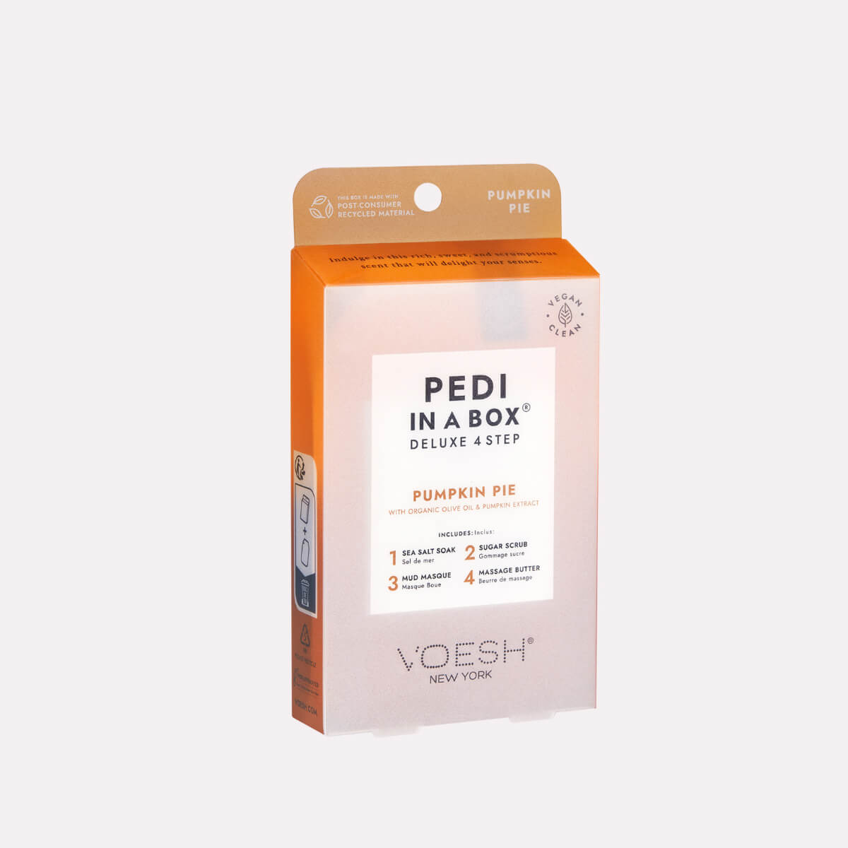 VOESH Pedi In A Box Deluxe 4 Step | Pumpkin Pie (1 Set)