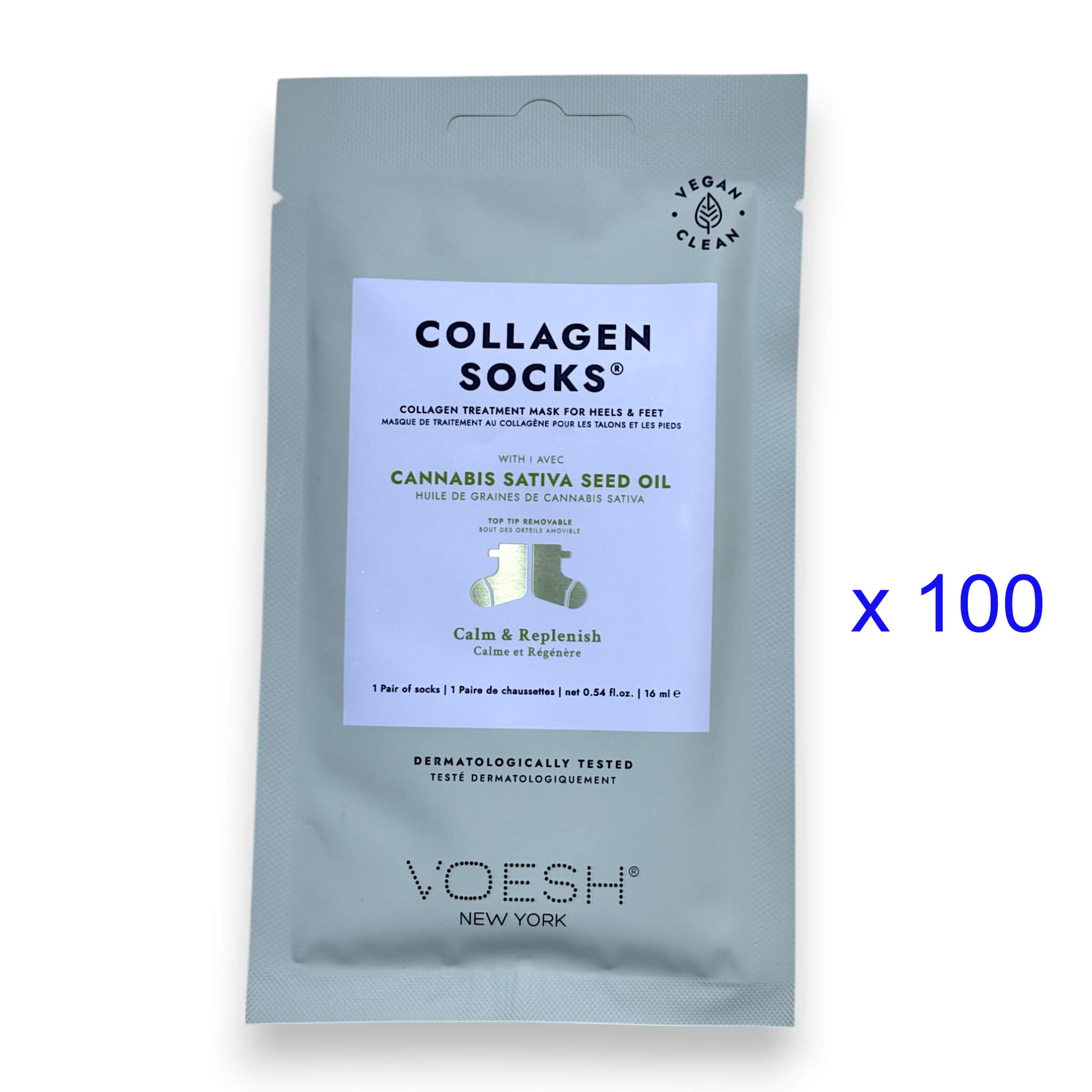 VOESH Collagen Socks - Mint - Botanical Extracts (Pack of 100)