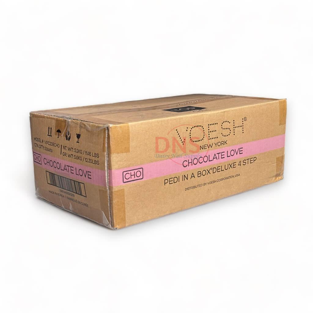VOESH Pedi In A Box Deluxe 4 Step | CHOCOLATE LOVE (Box of 50 Sets)