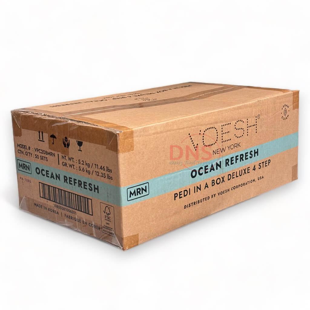 VOESH Pedi In A Box Deluxe 4 Step | OCEAN REFRESH (Box of 50 Sets)