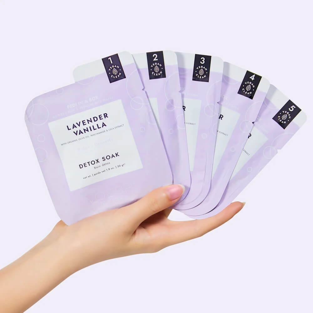 VOESH Pedi In A Box Deluxe  5 Step - O2 Fizz Lavender Vanilla (Case of 50 Sets)