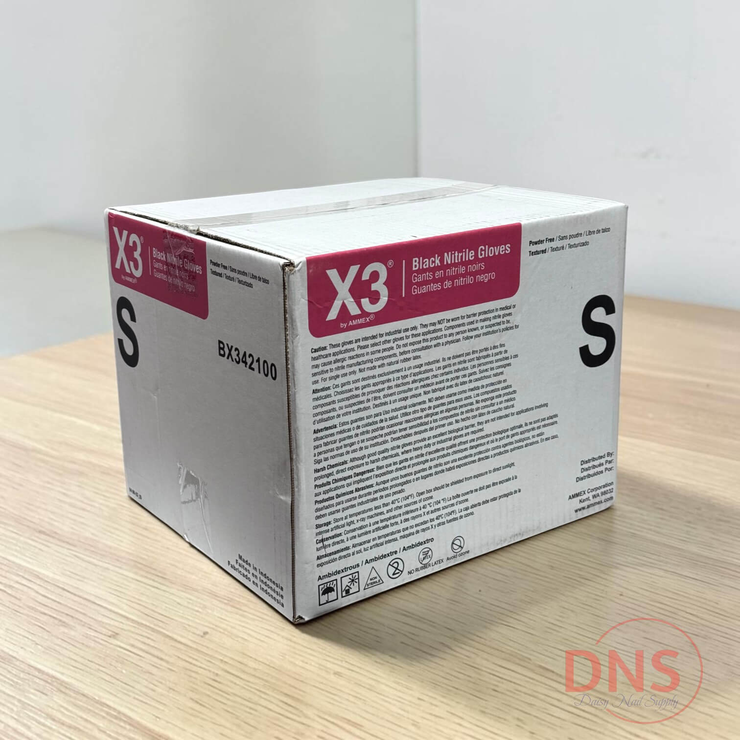 X3 Black Nitrile Glove - Size S (1 Case of 1000 Gloves)