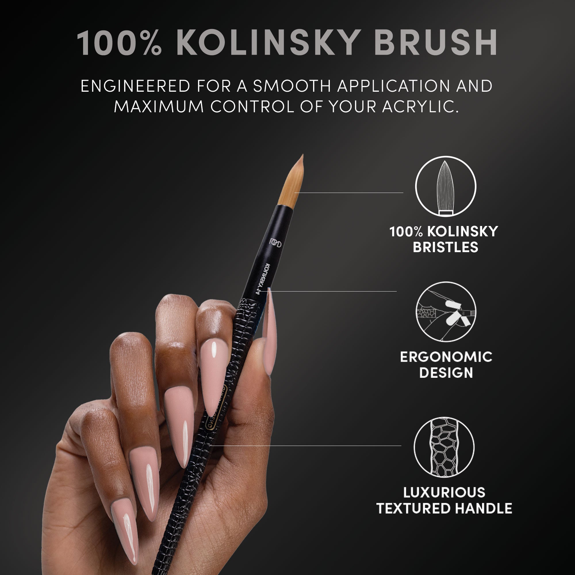 Chaun Legend 100% Kolinsky Acrylic Brush #08