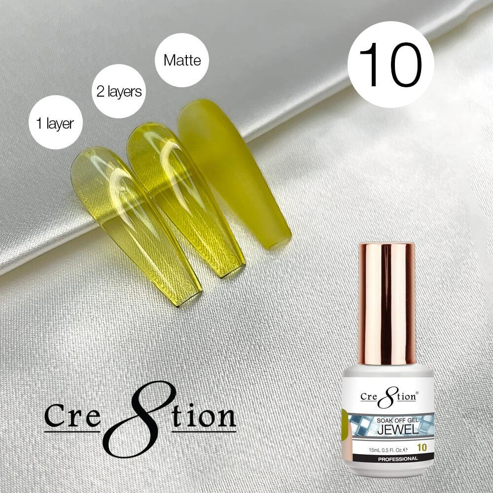 Cre8tion Soak Off gel - Jewel Collection (Full set of 12 colors)