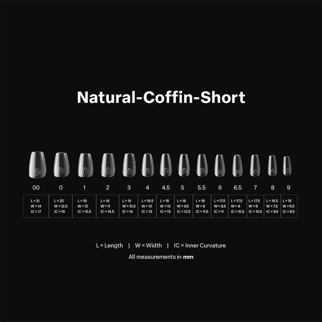 Gel X Natural Coffin Short (Box of 600 Tips)