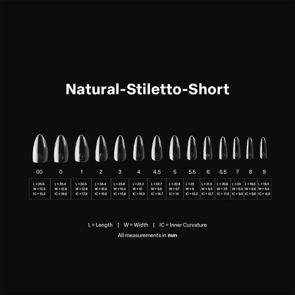 Gel X Natural Stiletto Short (Box of 600 Tips)