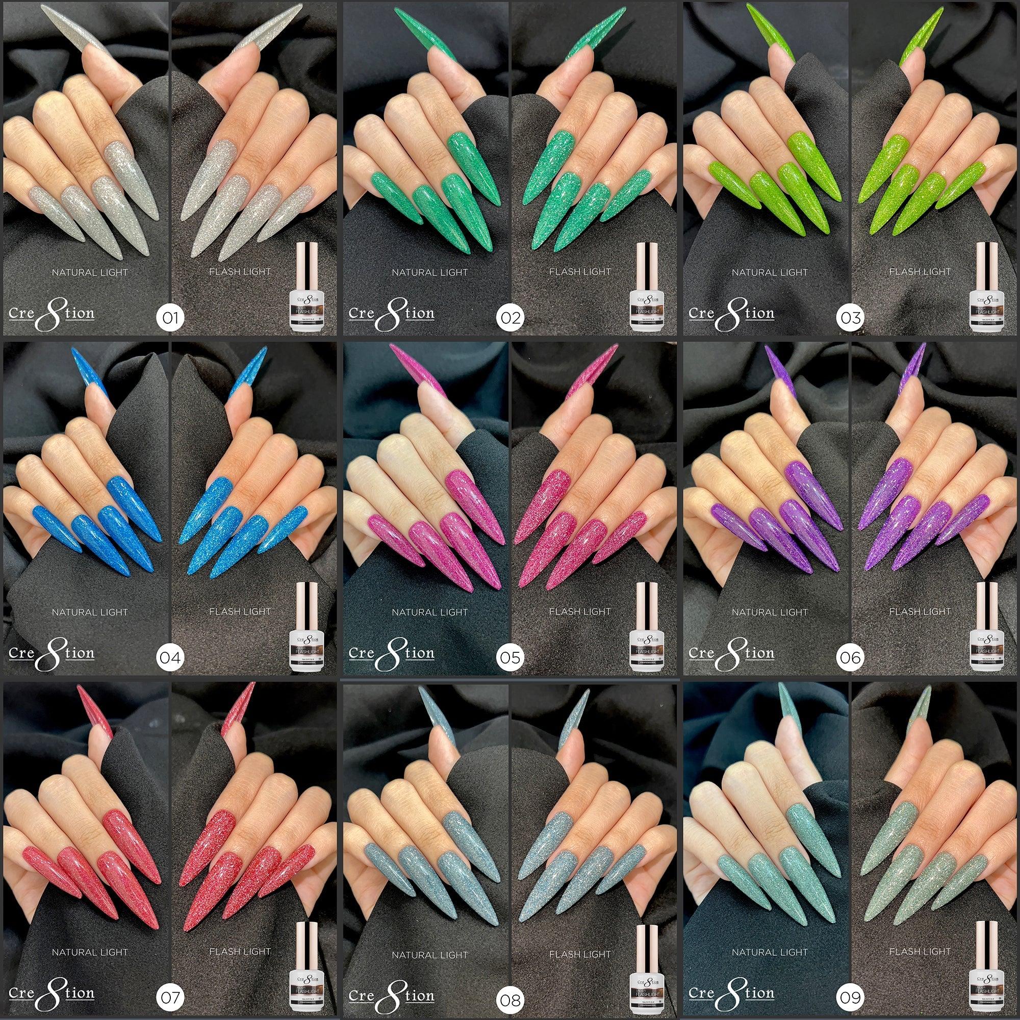 Cre8tion Under Flash Light Collection 0.5oz - Full Set 18 Colors