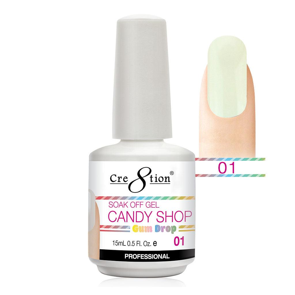 Cre8tion Soak Off Gel UV/LED 0.5 Fl oz. - Candy Shop 01