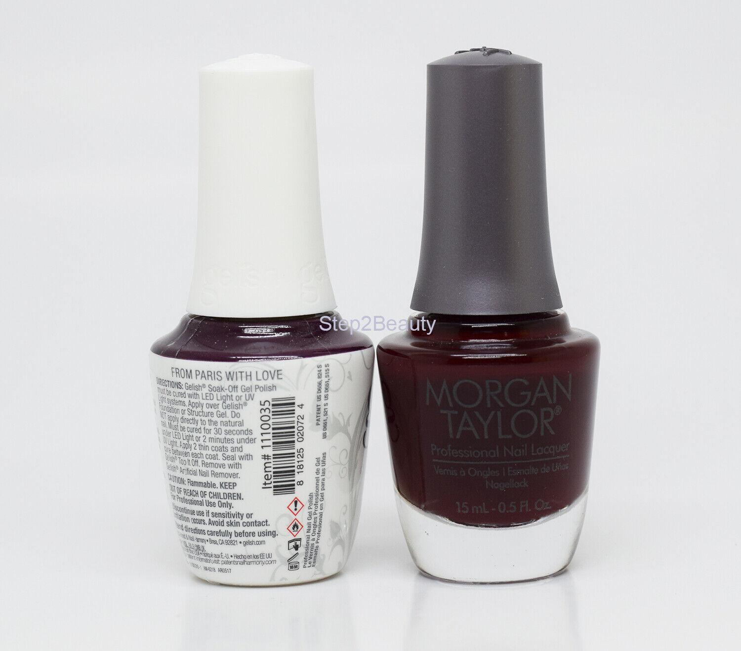 Gelish DUO Soak Off Gel Polish + Morgan Taylor Lacquer #035 From Paris With Love