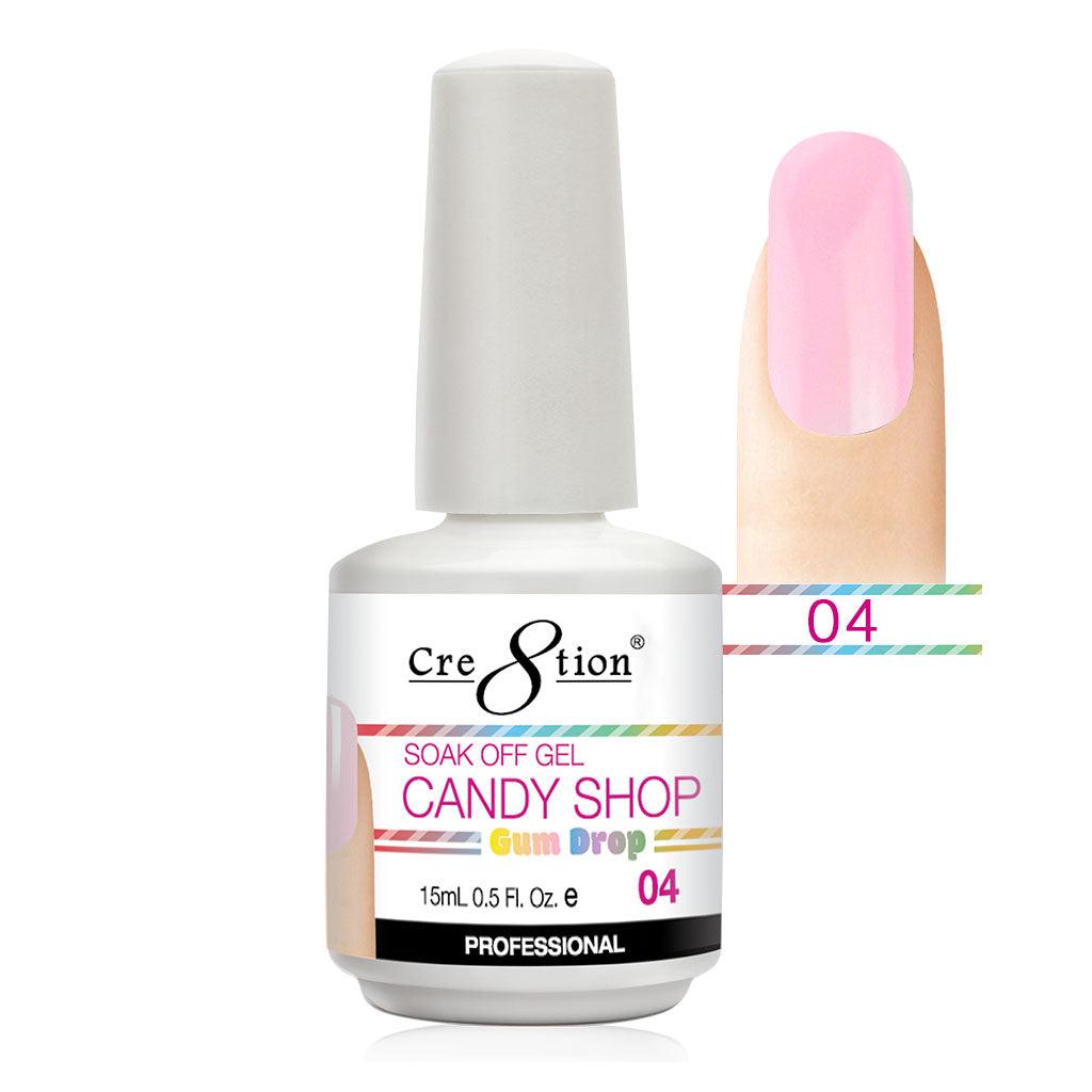 Cre8tion Soak Off Gel UV/LED 0.5 Fl oz. - Candy Shop 04