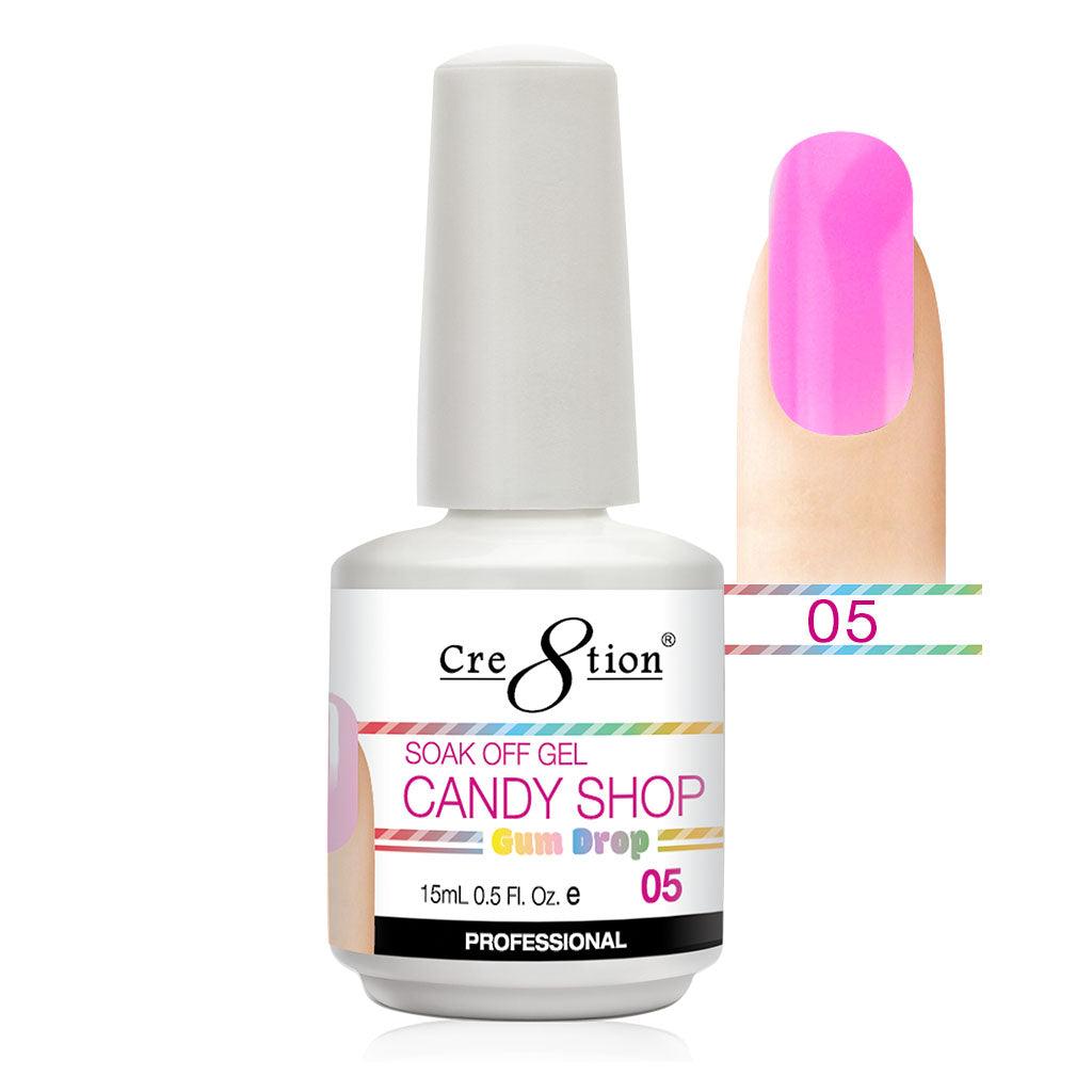 Cre8tion Soak Off Gel UV/LED 0.5 Fl oz. - Candy Shop 05