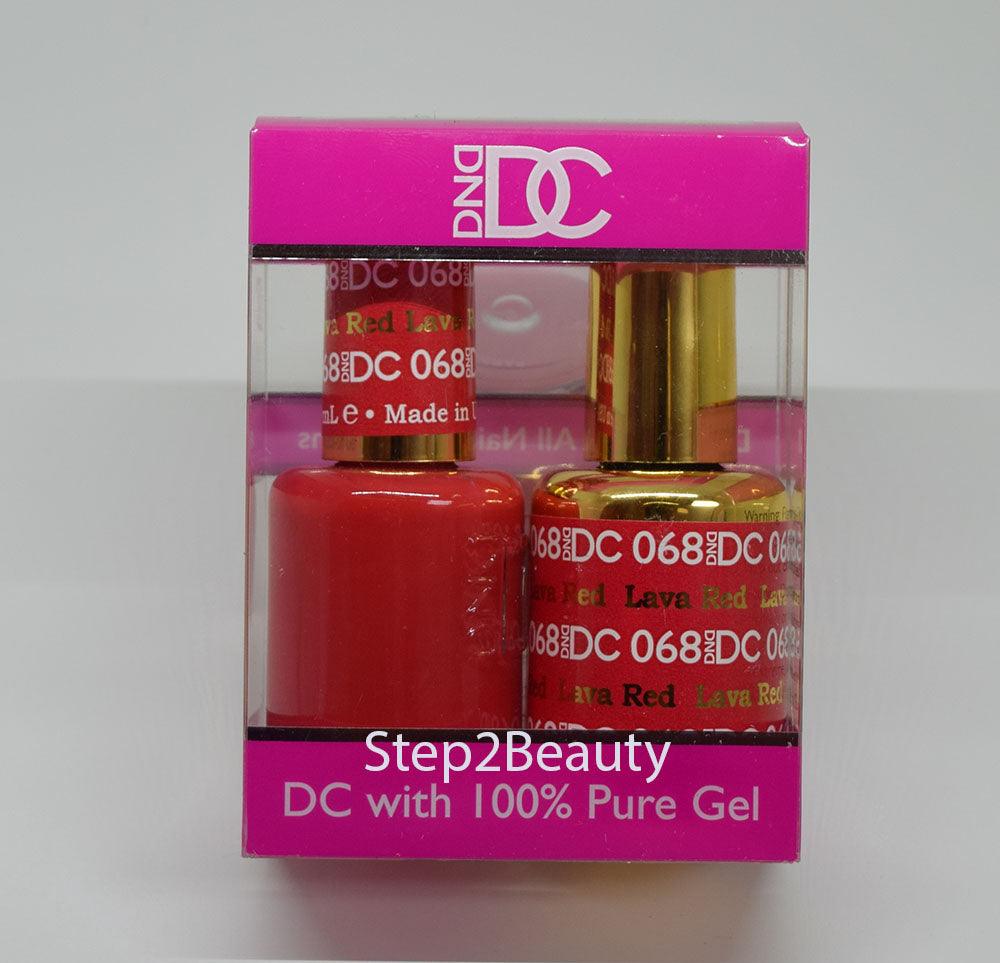 DND DC - Gel Polish & Matching Nail Lacquer Set - #068 LAVA RED
