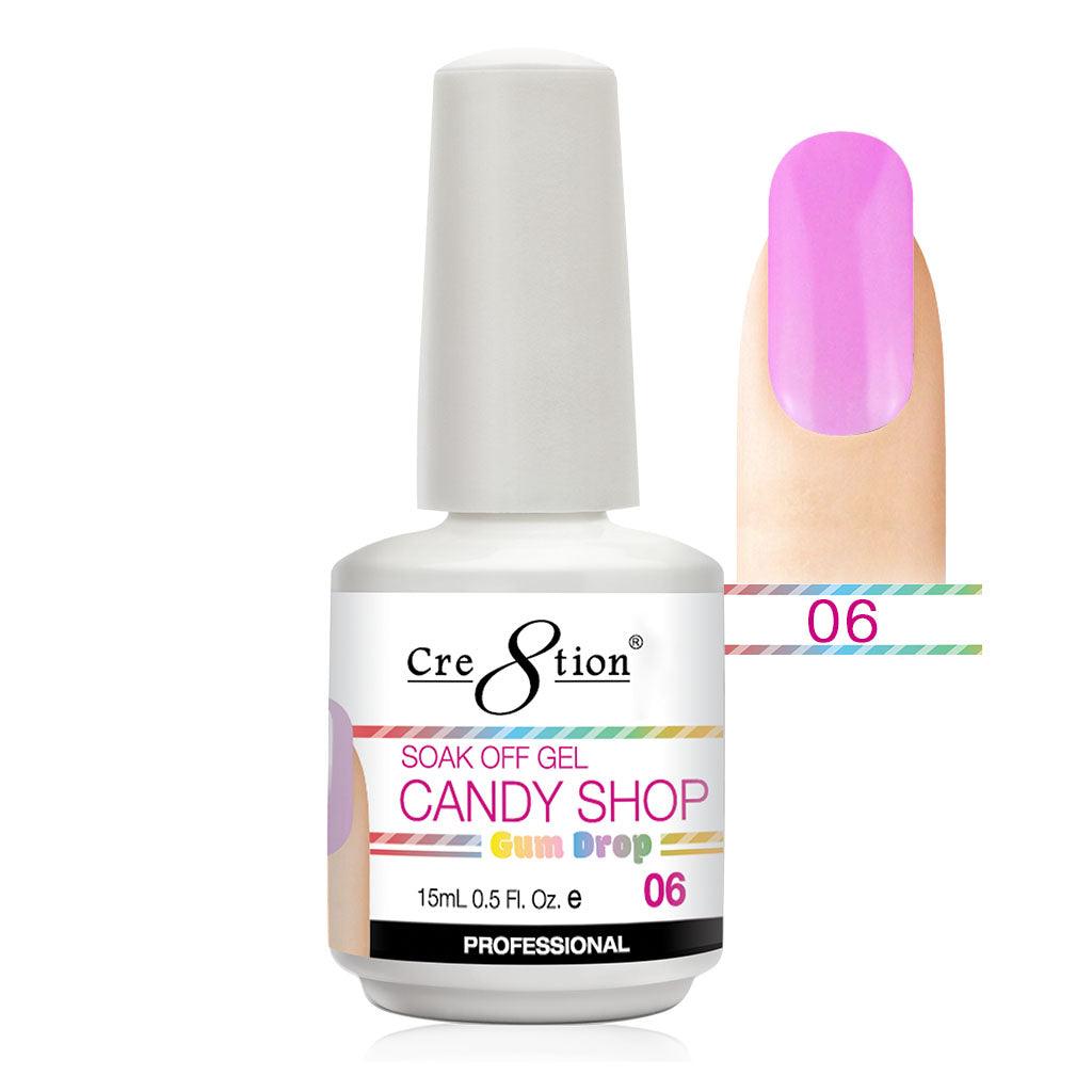 Cre8tion Soak Off Gel UV/LED 0.5 Fl oz. - Candy Shop 06