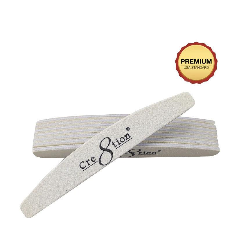 Cre8tion White Nail File #07074 Grit 80/80 (10 Files)