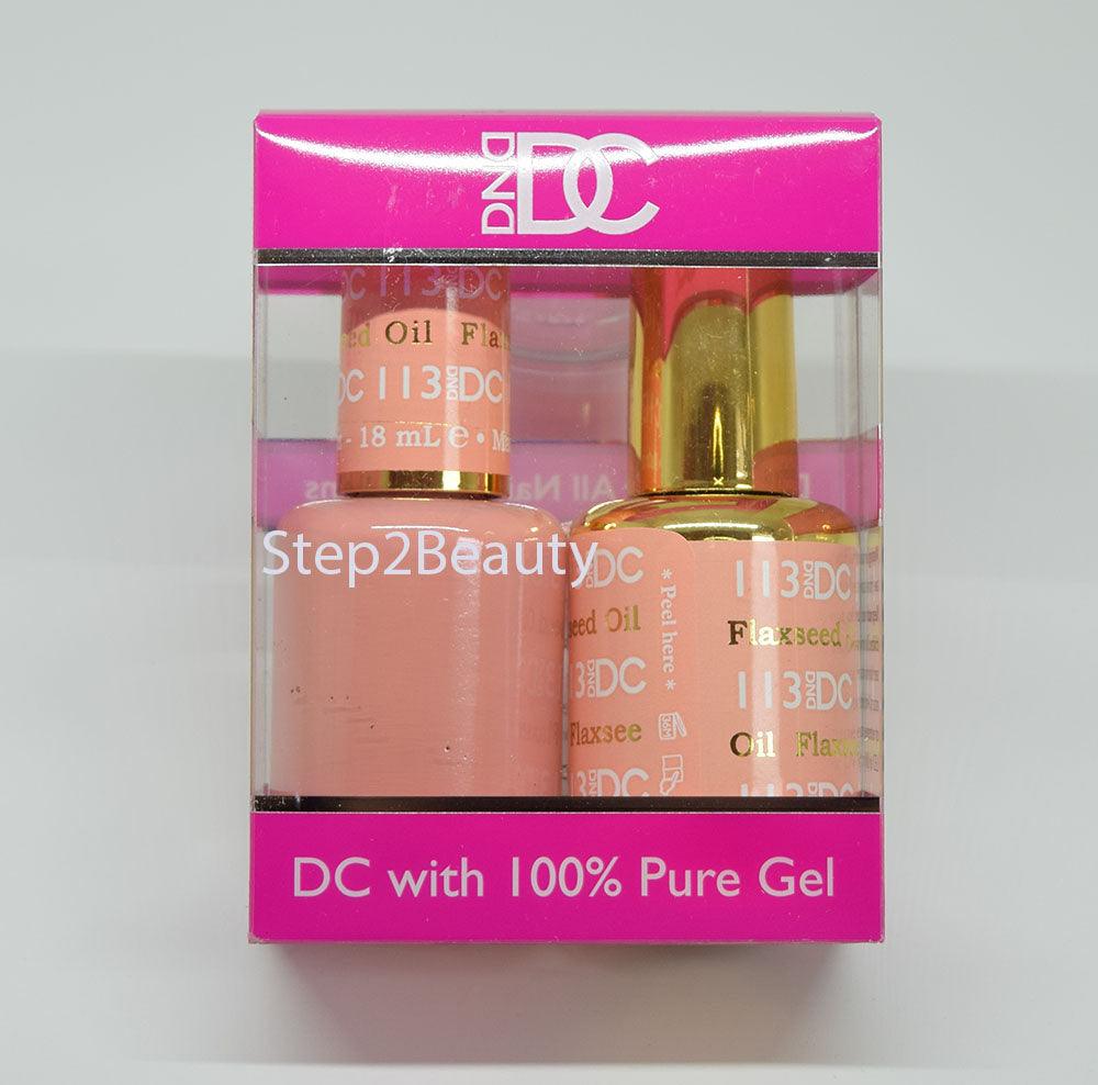 DND DC - Gel Polish & Matching Nail Lacquer Set - #113 FLAXSEED OIL