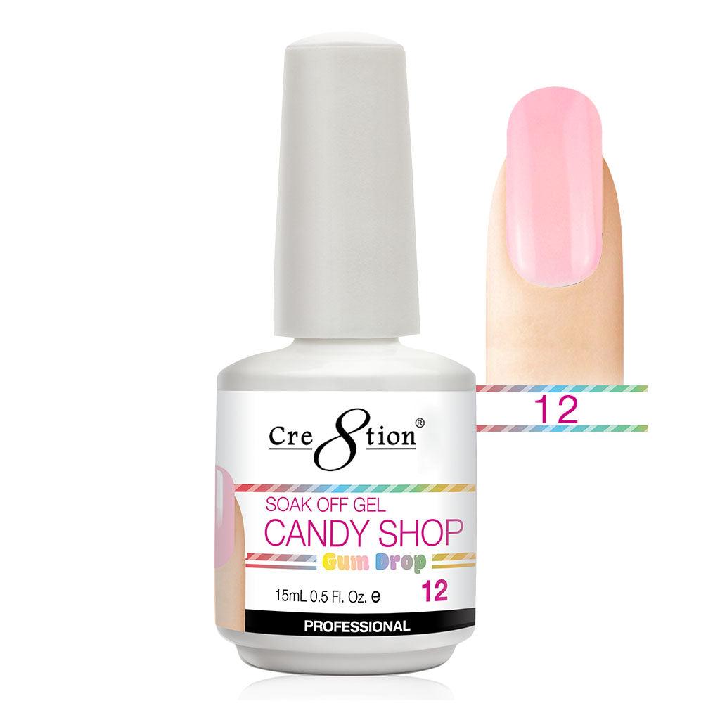 Cre8tion Soak Off Gel UV/LED 0.5 Fl oz. - Candy Shop 12