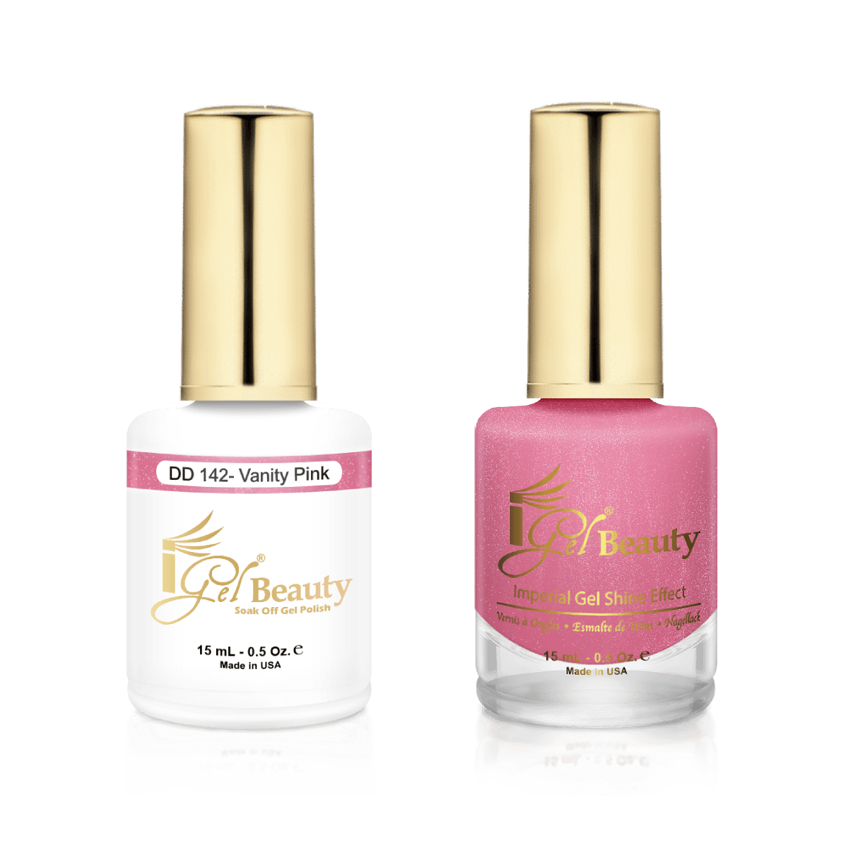 IGel Duo Gel Polish + Matching Nail Lacquer DD 142 VANITY PINK
