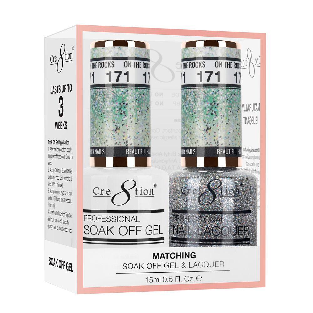Cre8tion Soak Off Gel & Matching Nail Lacquer Set | 171 On The Rocks