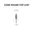 Drill Carbide Bit 3/32'' Shank  | Cre8tion 17368 - Cone Round Top - Coarse