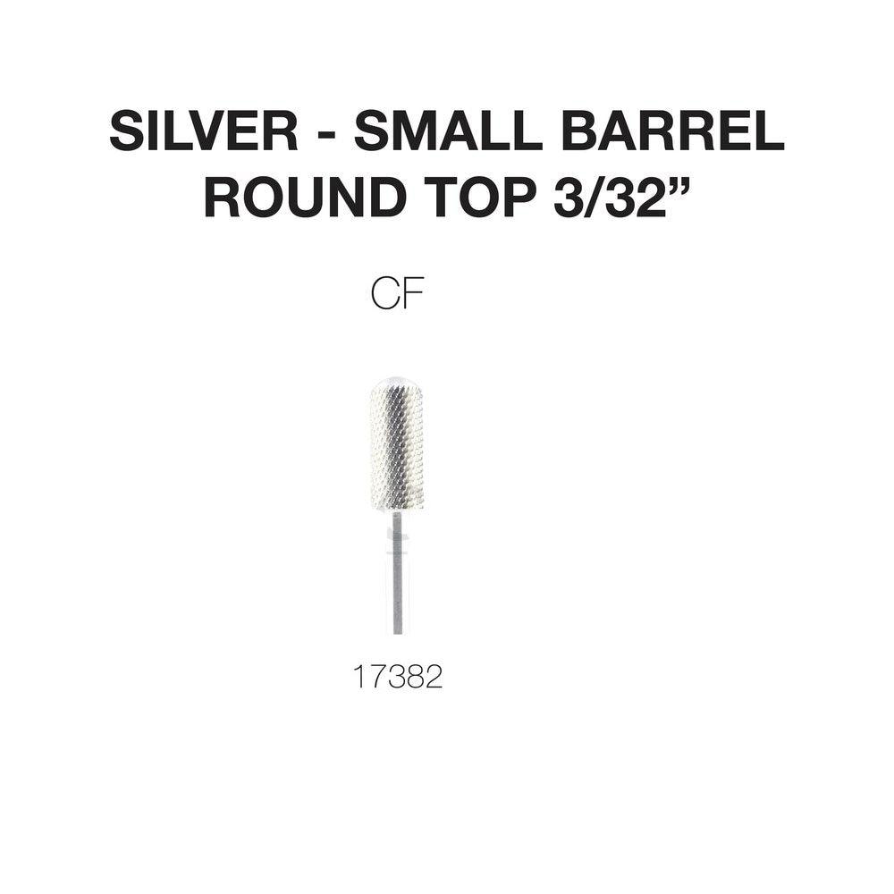 Drill Carbide Bit 3/32'' Shank  | Cre8tion 17382 - Small silver Barrel Round Top CF