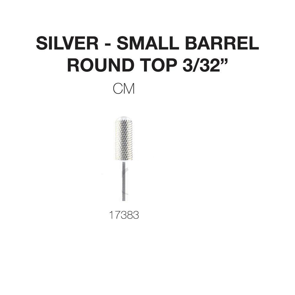 Drill Carbide Bit 3/32'' Shank  | Cre8tion 17383 - Small silver Barrel Round Top CM