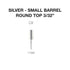 Drill Carbide Bit 3/32'' Shank  | Cre8tion 17385 - Small silver Barrel Round Top CX