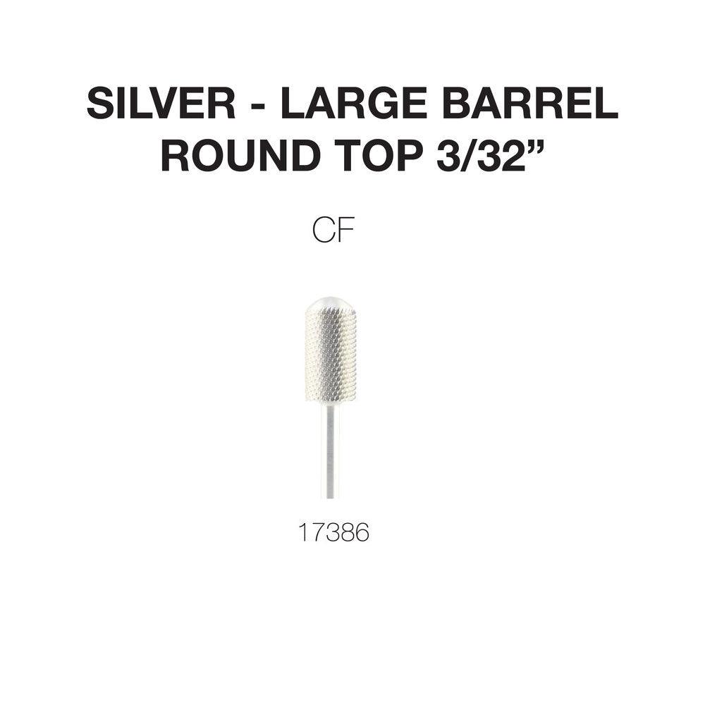 Drill Carbide Bit 3/32'' Shank  | Cre8tion 17386 - Large silver Barrel Round Top CF