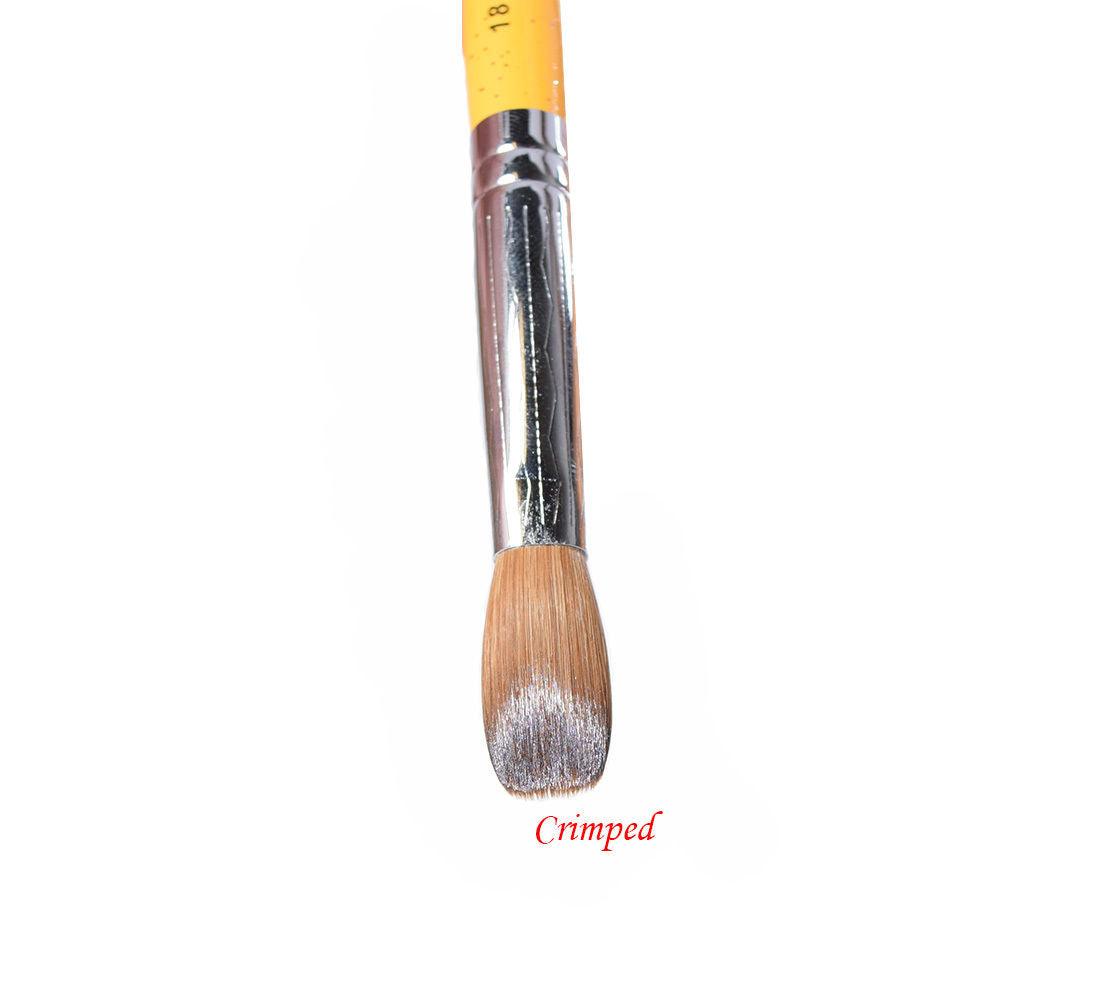 Acrylic Nail Brush - Valentino Crimped Size #18