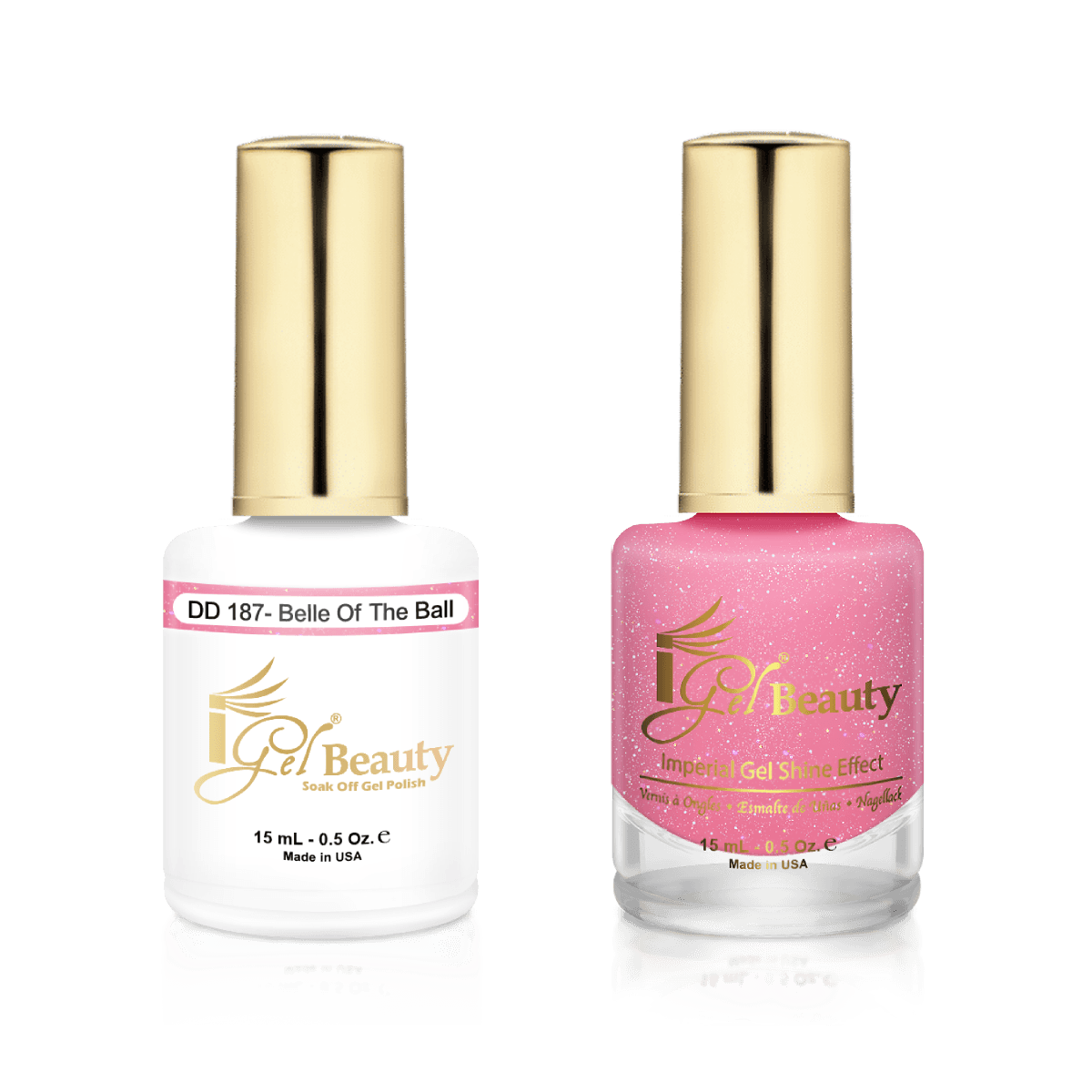 IGel Duo Gel Polish + Matching Nail Lacquer DD 187 BELLE OF THE BALL