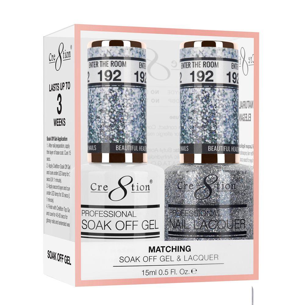 Cre8tion Soak Off Gel & Matching Nail Lacquer Set | 192 Enter The Room