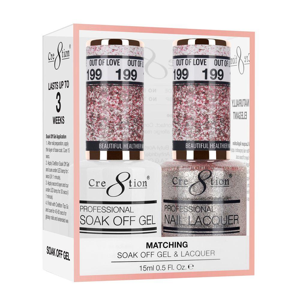 Cre8tion Soak Off Gel & Matching Nail Lacquer Set | 199 Out Of Love