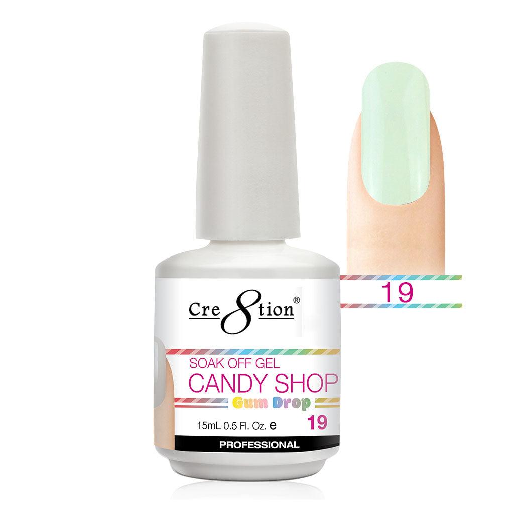 Cre8tion Soak Off Gel UV/LED 0.5 Fl oz. - Candy Shop 19