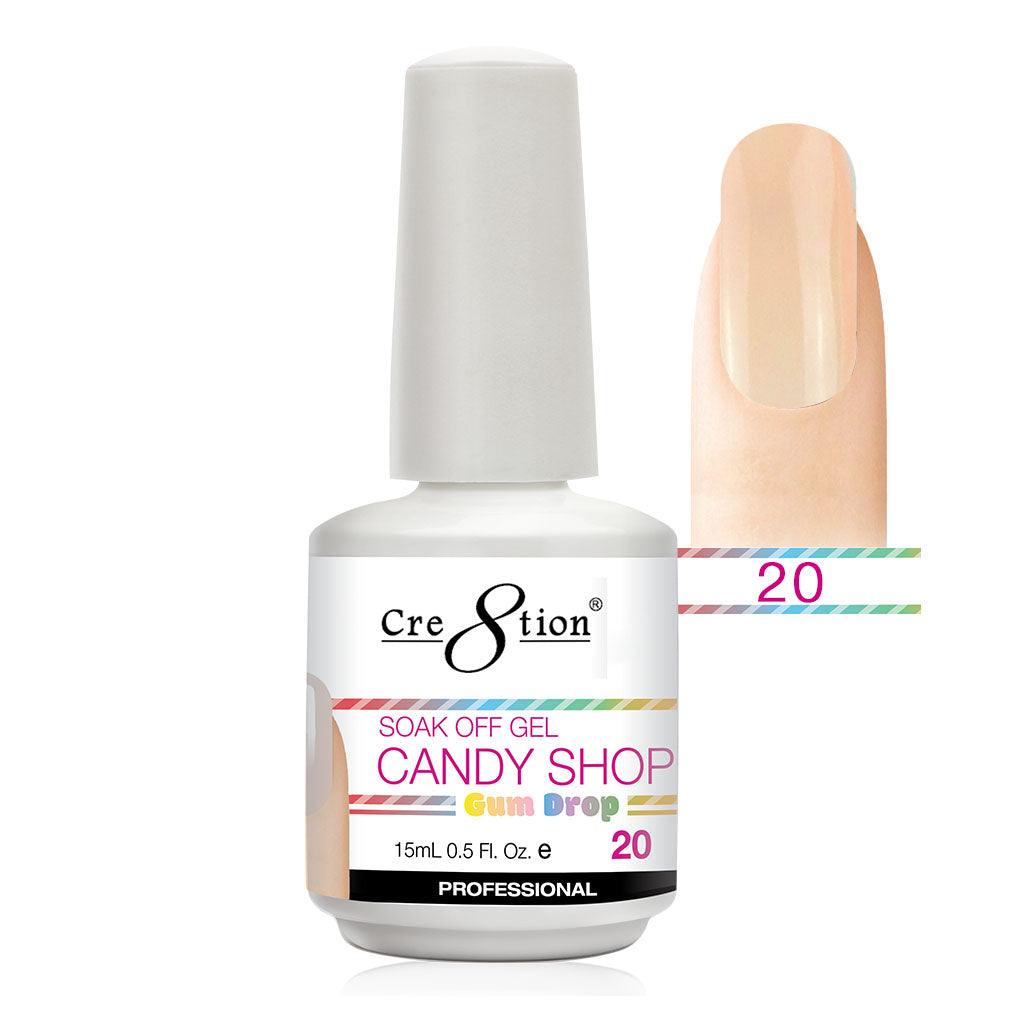 Cre8tion Soak Off Gel UV/LED 0.5 Fl oz. - Candy Shop 20