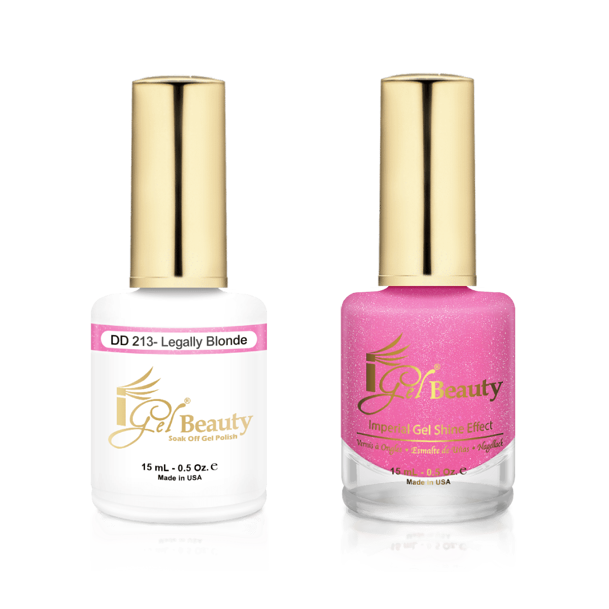 IGel Duo Gel Polish + Matching Nail Lacquer DD 213 LEGALLY BLOND